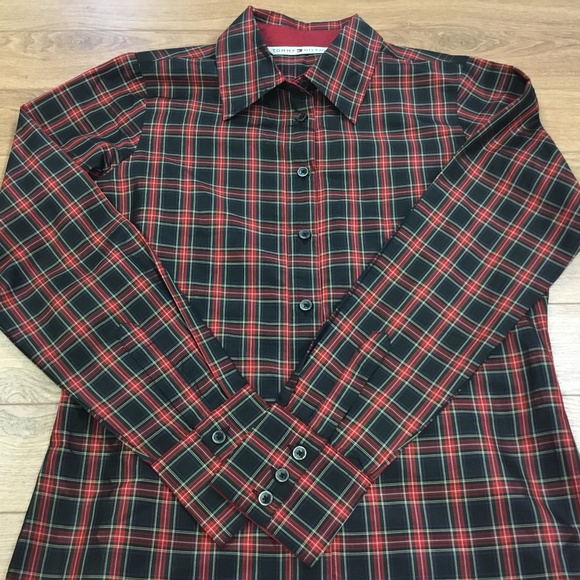 Tommy Hilfiger Structured Silk Women’s Button Up Size 8 shirt blouse - Picture 8 of 12